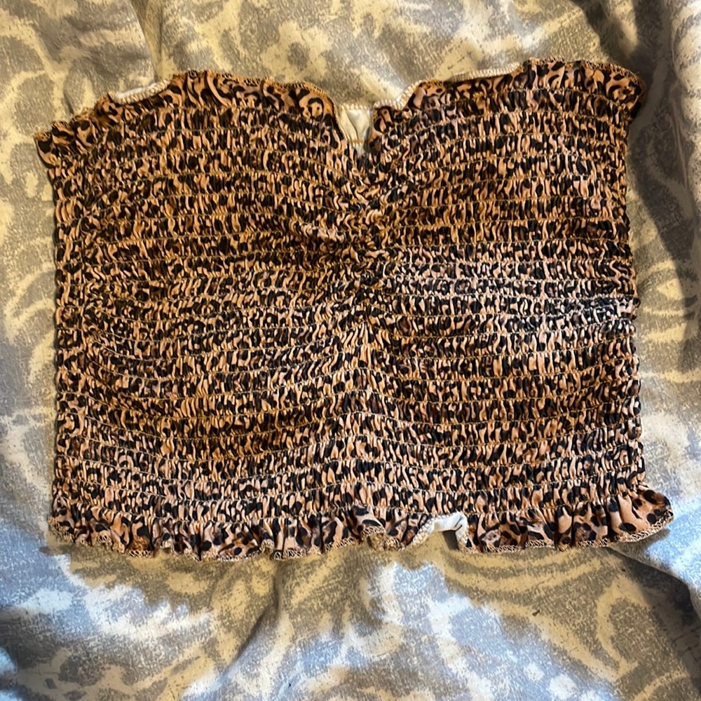Cheetah print tube top